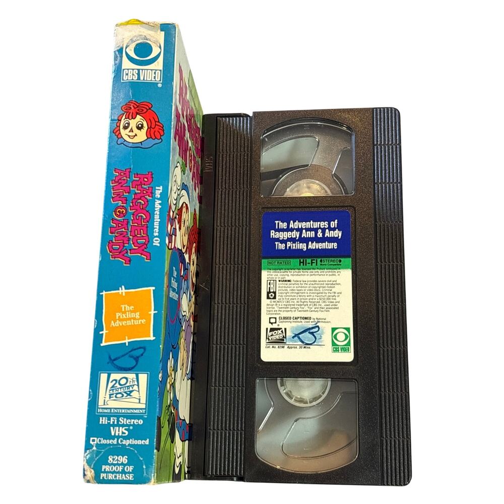 Vtg The Adventures of Raggedy Ann & Andy The Pixling Adventure OOP slipcover - Picture 3 of 4